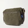 Margot Leather-Trimmed Suede Messenger Bag - BK Margot Leather-Trimmed Suede Messenger Bag - BK