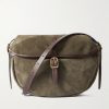 Margot Leather-Trimmed Suede Messenger Bag Margot Leather-Trimmed Suede Messenger Bag