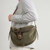Margot Leather-Trimmed Suede Messenger Bag - OU Margot Leather-Trimmed Suede Messenger Bag - OU
