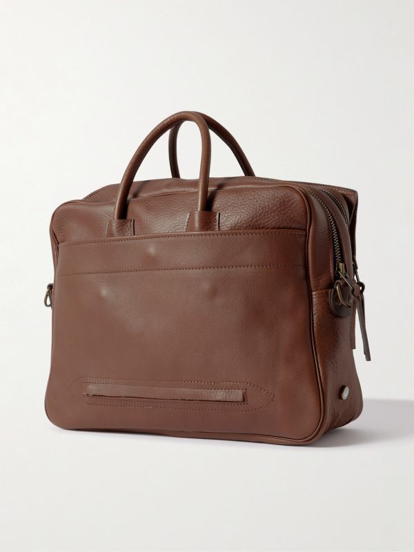 Zeppo Duo Full-Grain Leather Briefcase - BK Zeppo Duo Full-Grain Leather Briefcase - BK