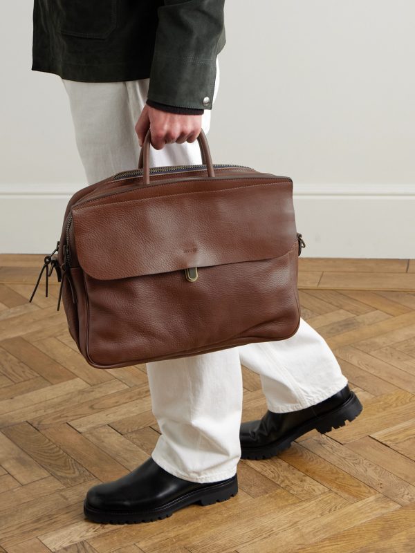 Zeppo Duo Full-Grain Leather Briefcase - OU Zeppo Duo Full-Grain Leather Briefcase - OU