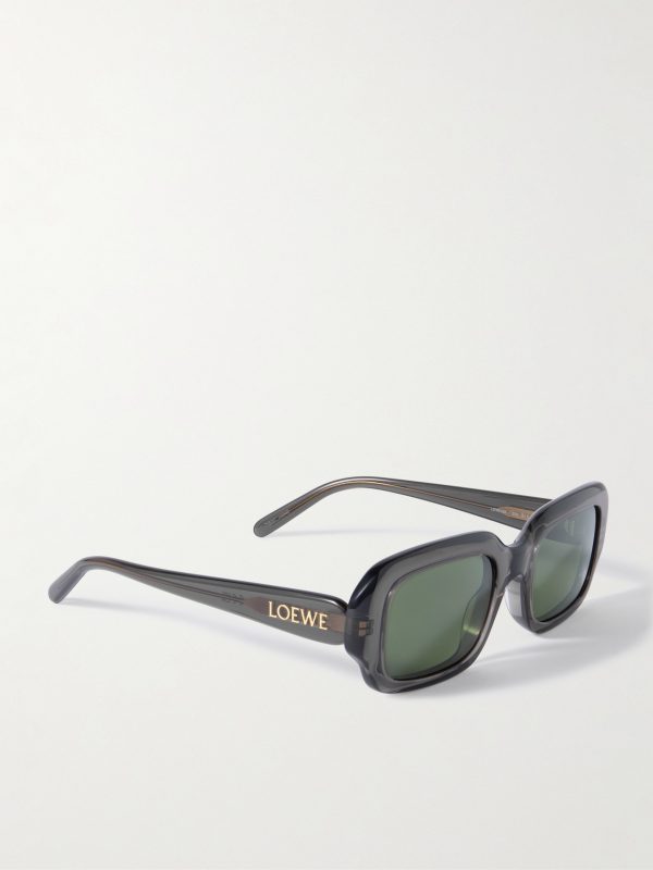 Rectangular-Frame Acetate Sunglasses - FR
