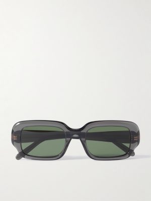 Rectangular-Frame Acetate Sunglasses