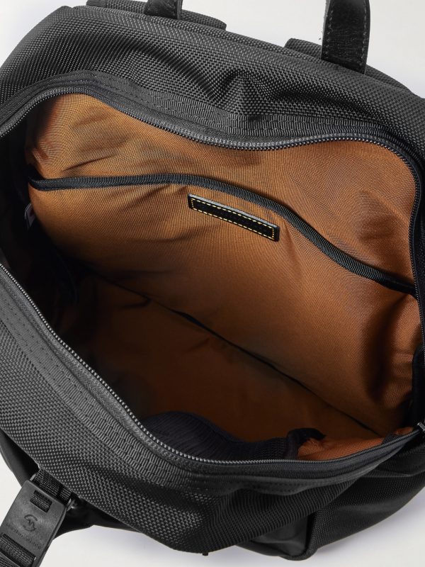 Scramble Leather-Trimmed Nylon Oxford, Twill and Shell Backpack - E1