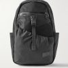 Scramble Leather-Trimmed Nylon Oxford, Twill and Shell Backpack