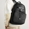 Scramble Leather-Trimmed Nylon Oxford, Twill and Shell Backpack - OU