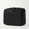 Progress Leather-Trimmed Coated Nylon-Twill Messenger Bag - BK Progress Leather-Trimmed Coated Nylon-Twill Messenger Bag - BK