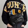 Progress Leather-Trimmed Coated Nylon-Twill Messenger Bag - OU Progress Leather-Trimmed Coated Nylon-Twill Messenger Bag - OU