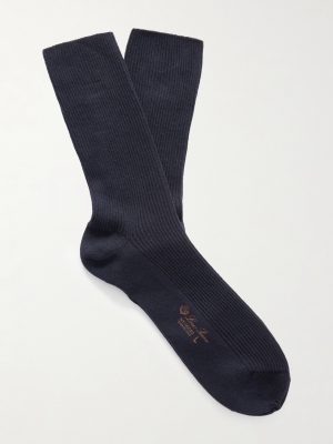 Ribbed Cashmere-Blend Socks