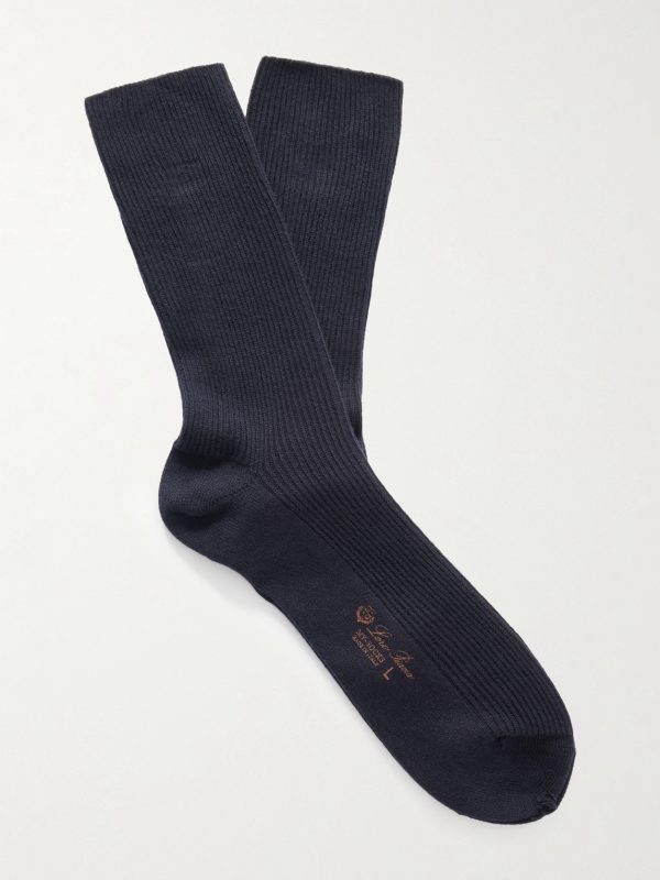 Ribbed Cashmere-Blend Socks Ribbed Cashmere-Blend Socks