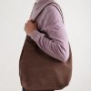 Bale Extra-Large Leather-Trimmed Full-Grain Nubuck Tote Bag - E2