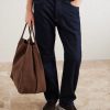 Bale Extra-Large Leather-Trimmed Full-Grain Nubuck Tote Bag - FR