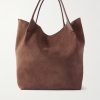 Bale Extra-Large Leather-Trimmed Full-Grain Nubuck Tote Bag
