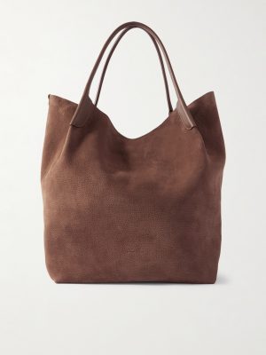 Bale Extra-Large Leather-Trimmed Full-Grain Nubuck Tote Bag Bale Extra-Large Leather-Trimmed Full-Grain Nubuck Tote Bag
