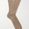 Ribbed Cashmere-Blend Socks