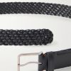 3cm Braided Leather and Cord Belt - E1
