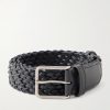 3cm Braided Leather and Cord Belt