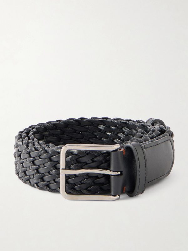 3cm Braided Leather and Cord Belt