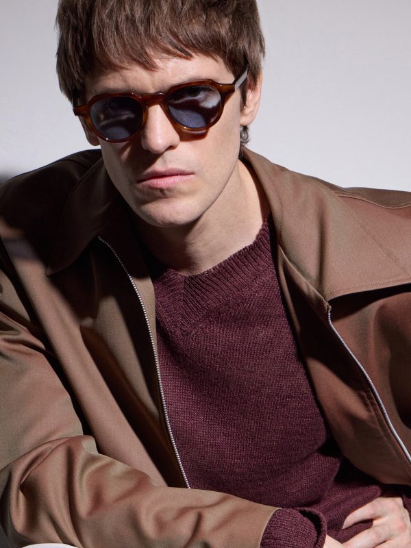 GR06 Round-Frame Tortoiseshell Acetate Sunglasses - BK