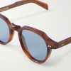 GR06 Round-Frame Tortoiseshell Acetate Sunglasses - CU