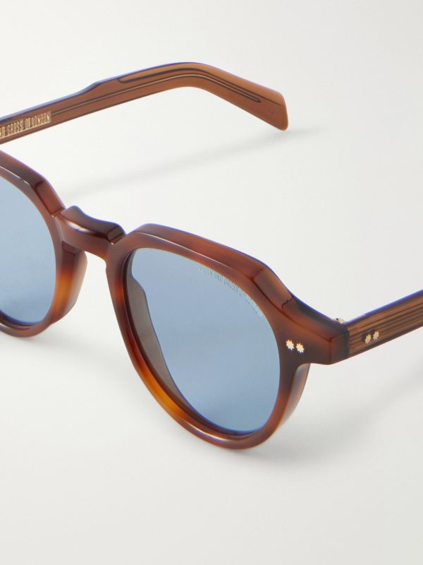 GR06 Round-Frame Tortoiseshell Acetate Sunglasses - CU