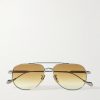 + The Great Frog Bowie Aviator-Style Titanium Sunglasses + The Great Frog Bowie Aviator-Style Titanium Sunglasses