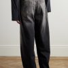 2023 Paint-Splattered Distressed Wide-Leg Jeans - BK 2023 Paint-Splattered Distressed Wide-Leg Jeans - BK