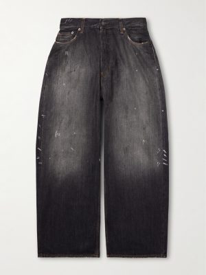 2023 Paint-Splattered Distressed Wide-Leg Jeans 2023 Paint-Splattered Distressed Wide-Leg Jeans