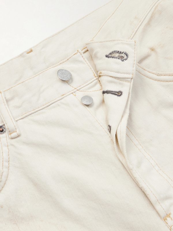 Paint-Splattered Straight-Leg Jeans - E1