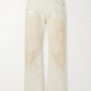 Paint-Splattered Straight-Leg Jeans