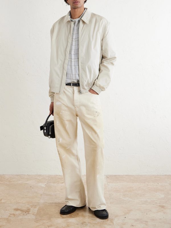 Paint-Splattered Straight-Leg Jeans - OU