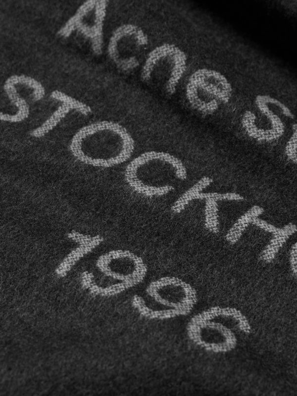 Venus 1996 Logo-Jacquard Fringed Wool Scarf - CU Venus 1996 Logo-Jacquard Fringed Wool Scarf - CU