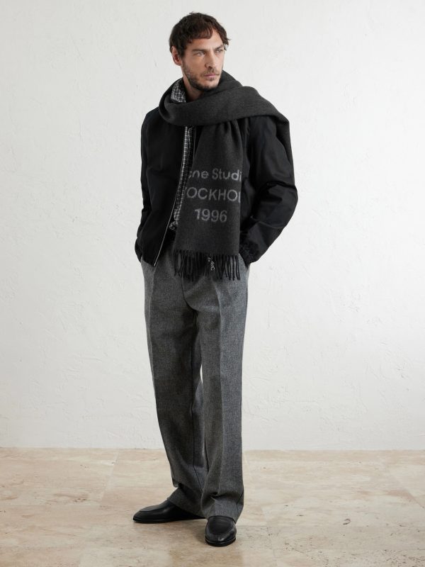 Venus 1996 Logo-Jacquard Fringed Wool Scarf - OU Venus 1996 Logo-Jacquard Fringed Wool Scarf - OU