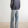 Straight-Leg Distressed Jeans - BK Straight-Leg Distressed Jeans - BK