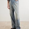 Straight-Leg Distressed Jeans - FR Straight-Leg Distressed Jeans - FR