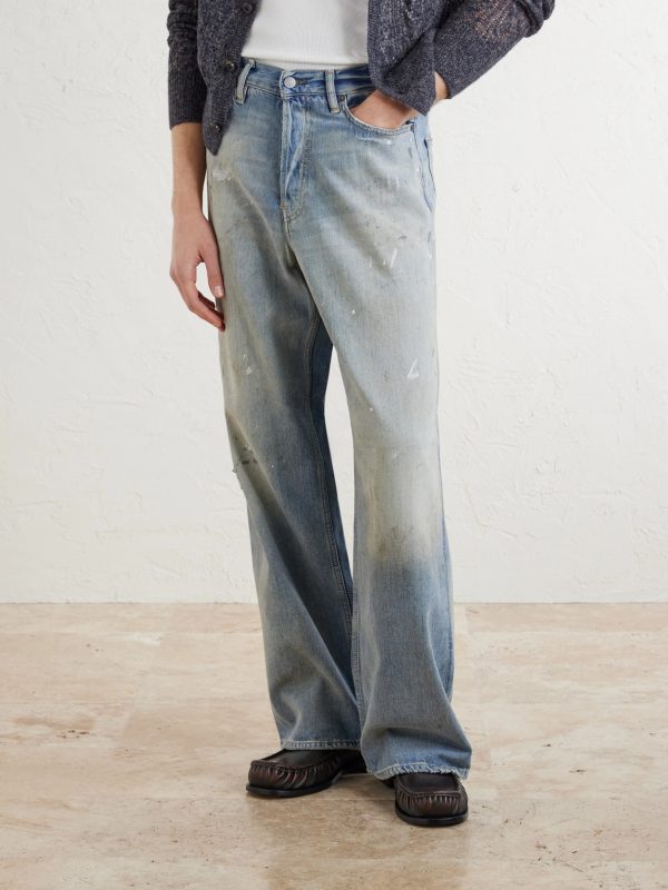 Straight-Leg Distressed Jeans - FR Straight-Leg Distressed Jeans - FR