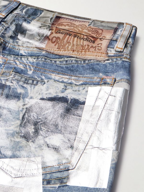 1979 Skinny-Fit Foiled Trompe-L'œil Printed Organic Jeans - CU 1979 Skinny-Fit Foiled Trompe-L'œil Printed Organic Jeans - CU