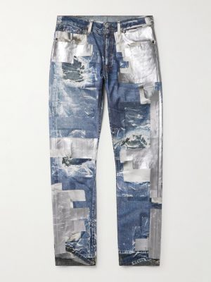1979 Skinny-Fit Foiled Trompe-L'œil Printed Organic Jeans 1979 Skinny-Fit Foiled Trompe-L'œil Printed Organic Jeans