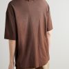 Exford U Oversized Logo-Print Distressed Cotton-Jersey T-Shirt - BK Exford U Oversized Logo-Print Distressed Cotton-Jersey T-Shirt - BK