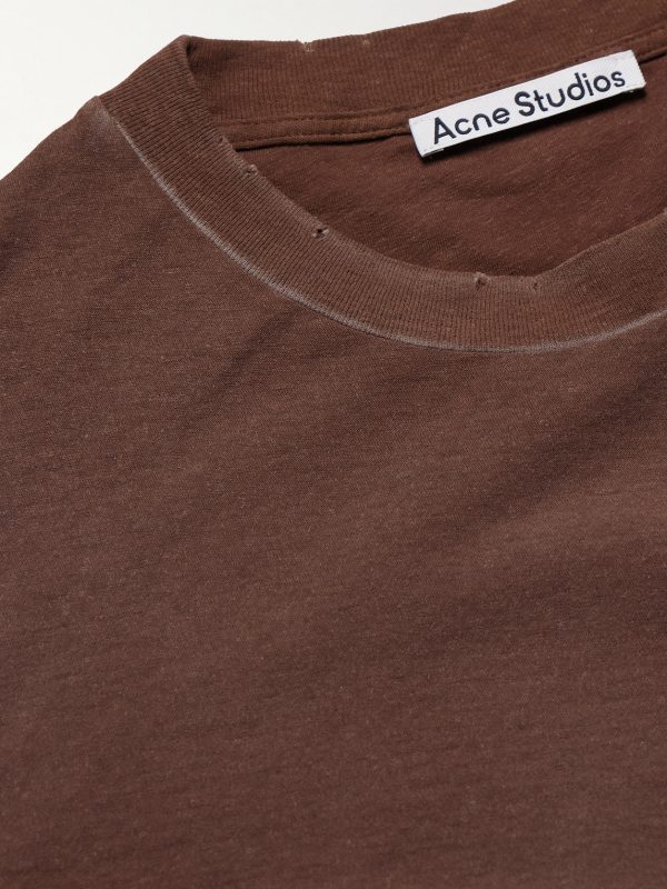 Exford U Oversized Logo-Print Distressed Cotton-Jersey T-Shirt - E1 Exford U Oversized Logo-Print Distressed Cotton-Jersey T-Shirt - E1