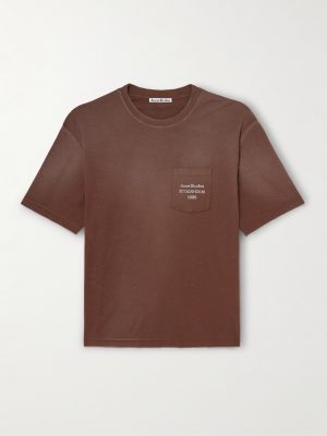 Exford U Oversized Logo-Print Distressed Cotton-Jersey T-Shirt Exford U Oversized Logo-Print Distressed Cotton-Jersey T-Shirt