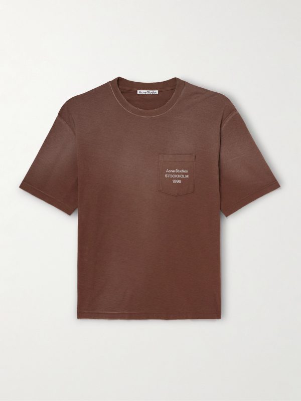 Exford U Oversized Logo-Print Distressed Cotton-Jersey T-Shirt Exford U Oversized Logo-Print Distressed Cotton-Jersey T-Shirt