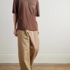 Exford U Oversized Logo-Print Distressed Cotton-Jersey T-Shirt - OU Exford U Oversized Logo-Print Distressed Cotton-Jersey T-Shirt - OU