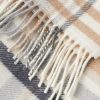 1996 Fringed Checked Wool Scarf - CU