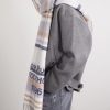 1996 Fringed Checked Wool Scarf - FR