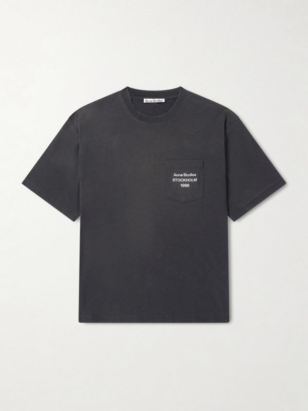 Exford U Oversized Logo-Print Distressed Cotton-Jersey T-Shirt Exford U Oversized Logo-Print Distressed Cotton-Jersey T-Shirt