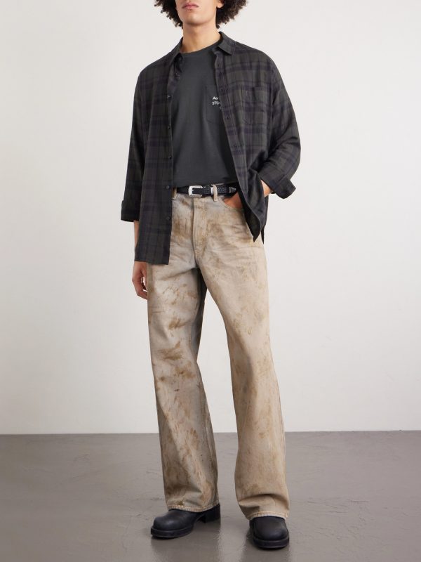 Exford U Oversized Logo-Print Distressed Cotton-Jersey T-Shirt - OU Exford U Oversized Logo-Print Distressed Cotton-Jersey T-Shirt - OU