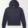 Franziska Garment-Dyed Distressed Logo-Print Cotton-Blend Jersey Hoodie Franziska Garment-Dyed Distressed Logo-Print Cotton-Blend Jersey Hoodie