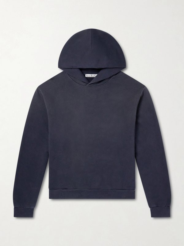 Franziska Garment-Dyed Distressed Logo-Print Cotton-Blend Jersey Hoodie Franziska Garment-Dyed Distressed Logo-Print Cotton-Blend Jersey Hoodie