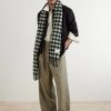 Fringed Logo-Appliquéd Leather-Trimmed Knitted Scarf - FR